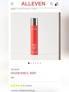 ALLEVEN Color Shield Body- Color Amber, $48 Retail
